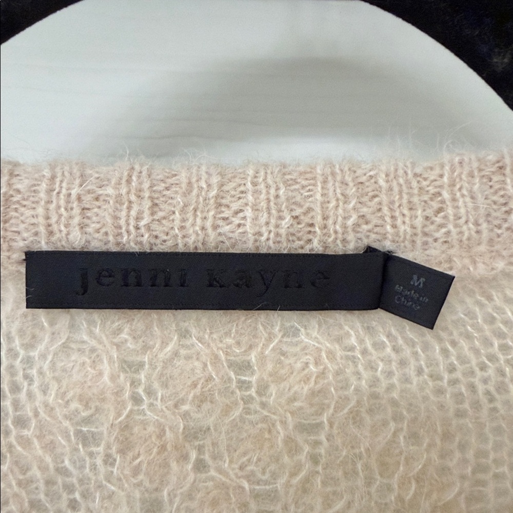 Jenni Kayne Beige Cable Knit Cardigan - Picture 2 of 5